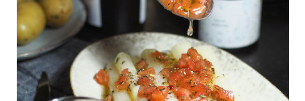 Spargel mit Tomaten-Vinaigrette im Thermomix®