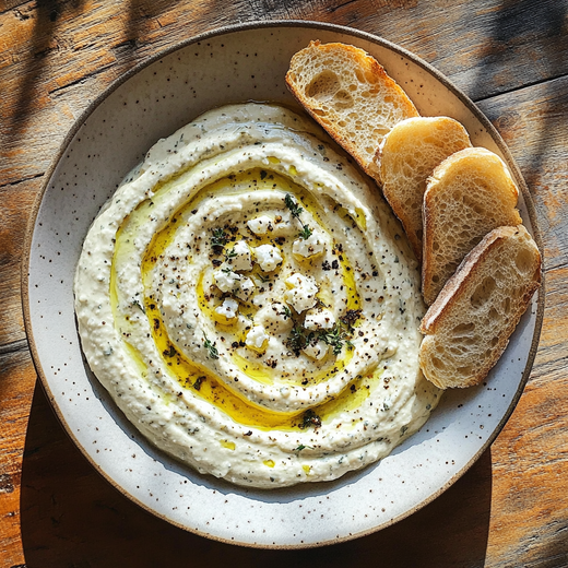 Bärlauch-Dip mit Feta & Honig