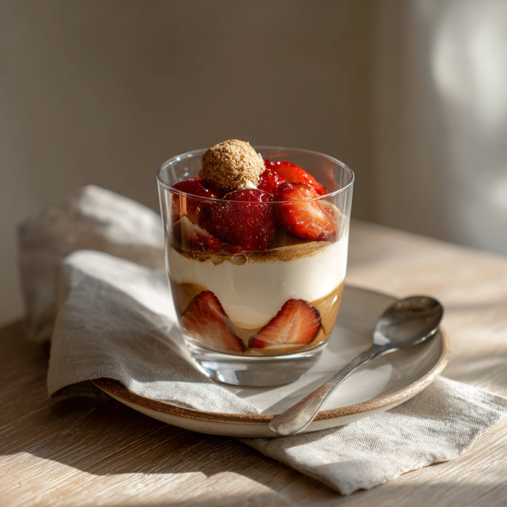 Erdbeeren mit Cardamom-Espresso-Creme