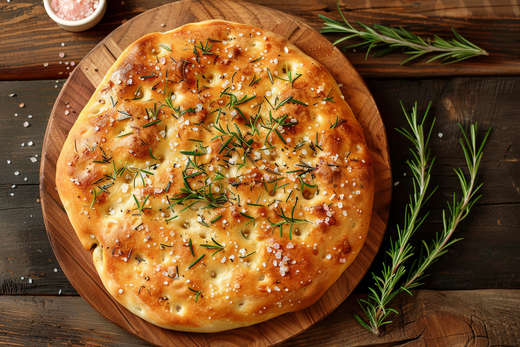 Focaccia mit knusprigen Salzflocken & Rosmarin