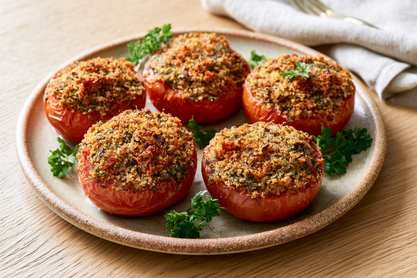 Provenzalische Ofentomaten mit Kräuterkruste