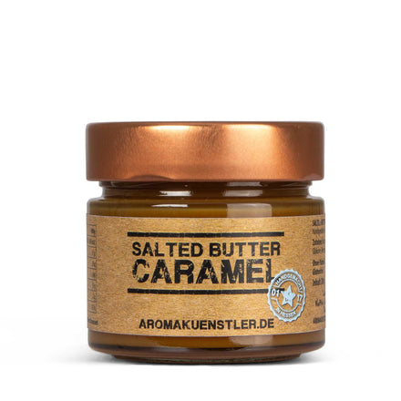 Salted Butter Caramel Creme – handgerührte Karamellcreme aus Rohrohrzucker, Sahne und französischer Salzbutter mit Meersalz, streichzarter Brotaufstrich und Dessert Topping, exklusiv bei Pfeffersack & Soehne.