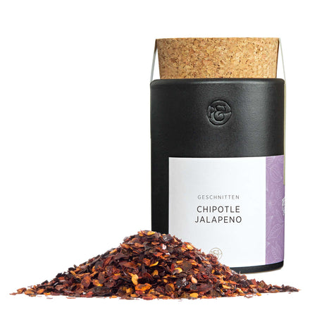 Chipotle Jalapeño in handgefertigter Keramikdose von Pfeffersack & Soehne – geräuchertes Chili-Gewürz für BBQ, Burger und mexikanische Küche.