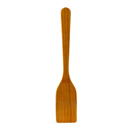 Holzpfannenwender aus Kirschholz zum Wenden und Anbraten von Gemüse, Fleisch und anderen Speisen.