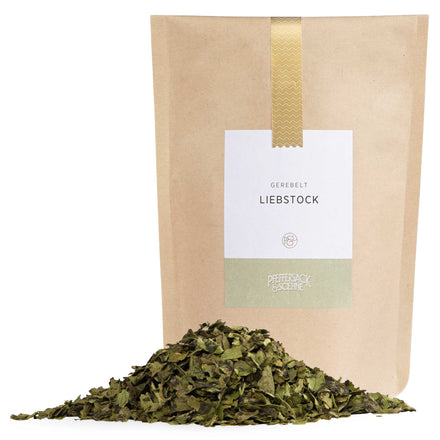 Liebstock im Kraftbeutel von Pfeffersack & Soehne als aromatisches Maggikraut für Brühen, Eintöpfe und herzhafte Küche