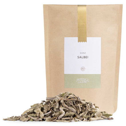 Kraftbeutel mit getrocknetem Salbei von Pfeffersack & Soehne – aromatisches Küchenkraut ohne Zusatzstoffe