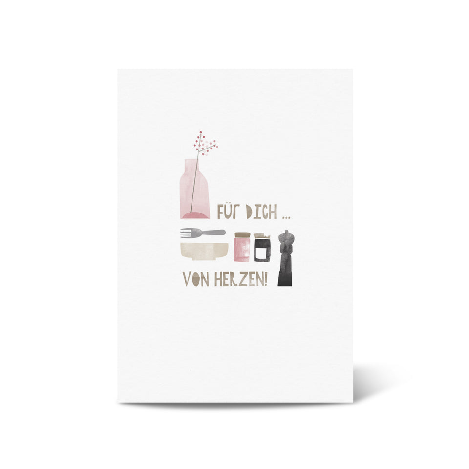 Grußkarte »Für Dich von Herzen«