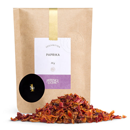 Geschnittene Paprika im Nachfüllbeutel von Pfeffersack & Soehne